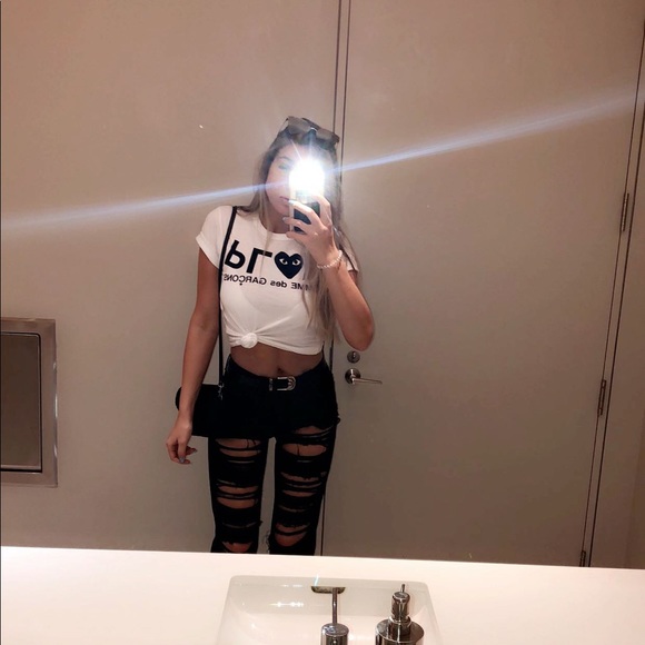 Diesel Black Ripped Boyfriend Jeans - Picture 2 of 7